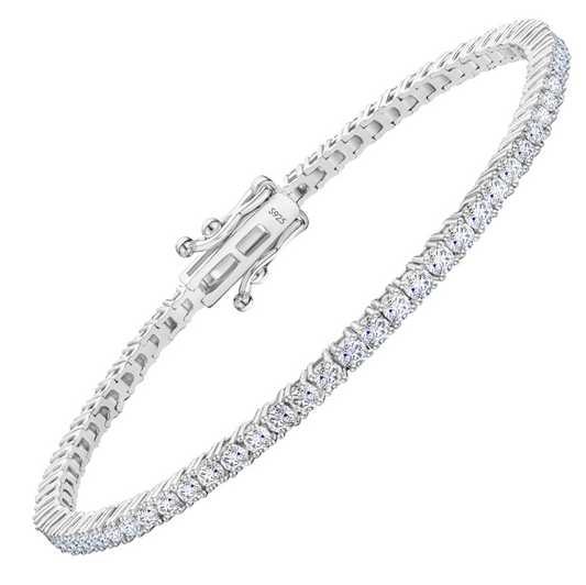 VVS1 Moissanite 2mm Tennis Bracelet