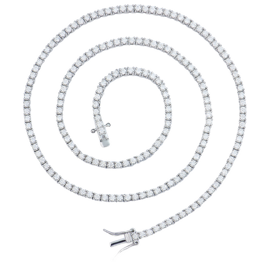 VVS1 Moissanite 2mm Tennis Chain
