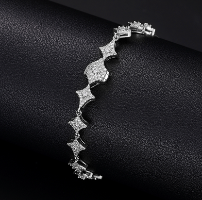 VVS1 Moissanite 8mm Thistles and Thorns Link Chain & Bracelet