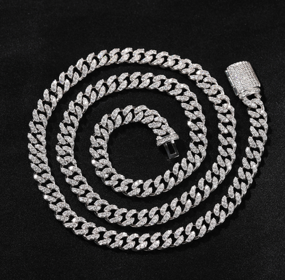 VVS1 Moissanite 6mm Cuban Link Chain & Bracelet