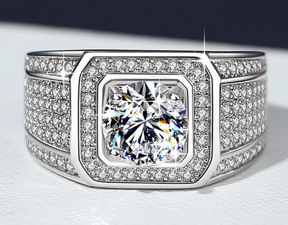 VVS1 Moissanite Starry Sky 2 Carat Ring