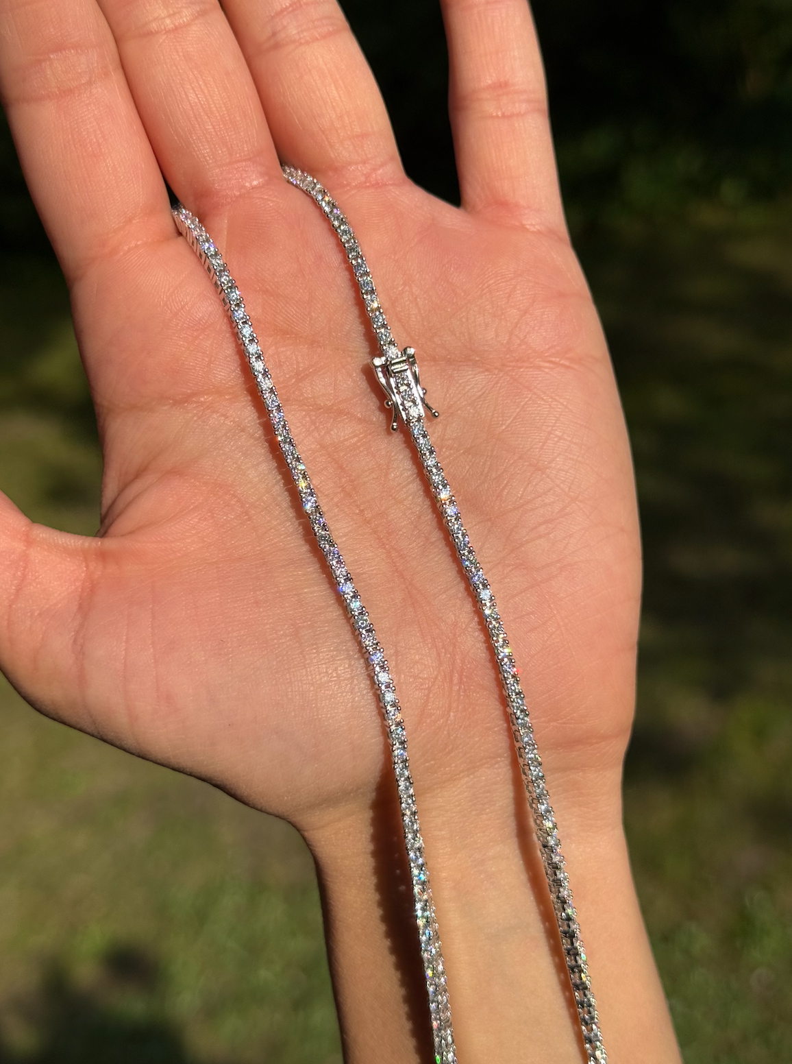 VVS1 Moissanite 2mm Tennis Chain - DEAL OF THE DAY