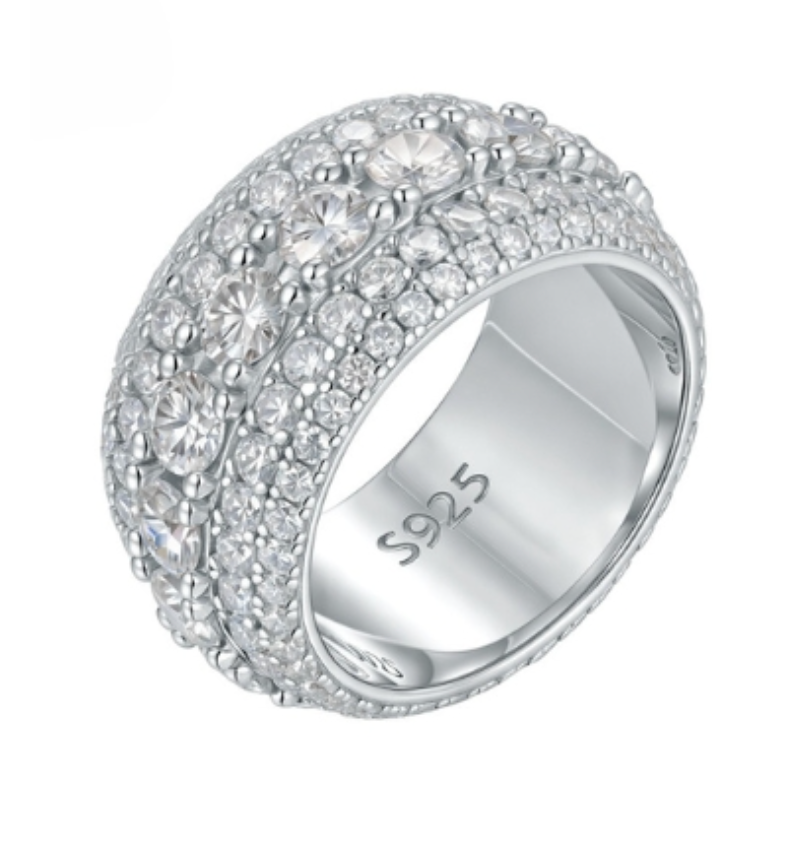 VVS1 Moissanite 2 Carat Rounded Ring