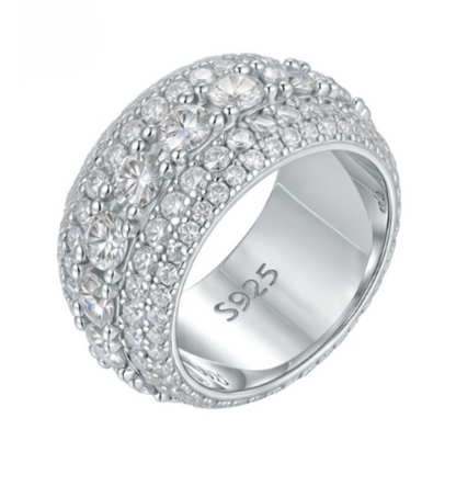 VVS1 Moissanite 2 Carat Rounded Ring