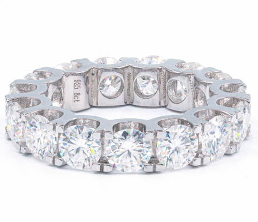 VVS1 Moissanite Eternity Band Ring