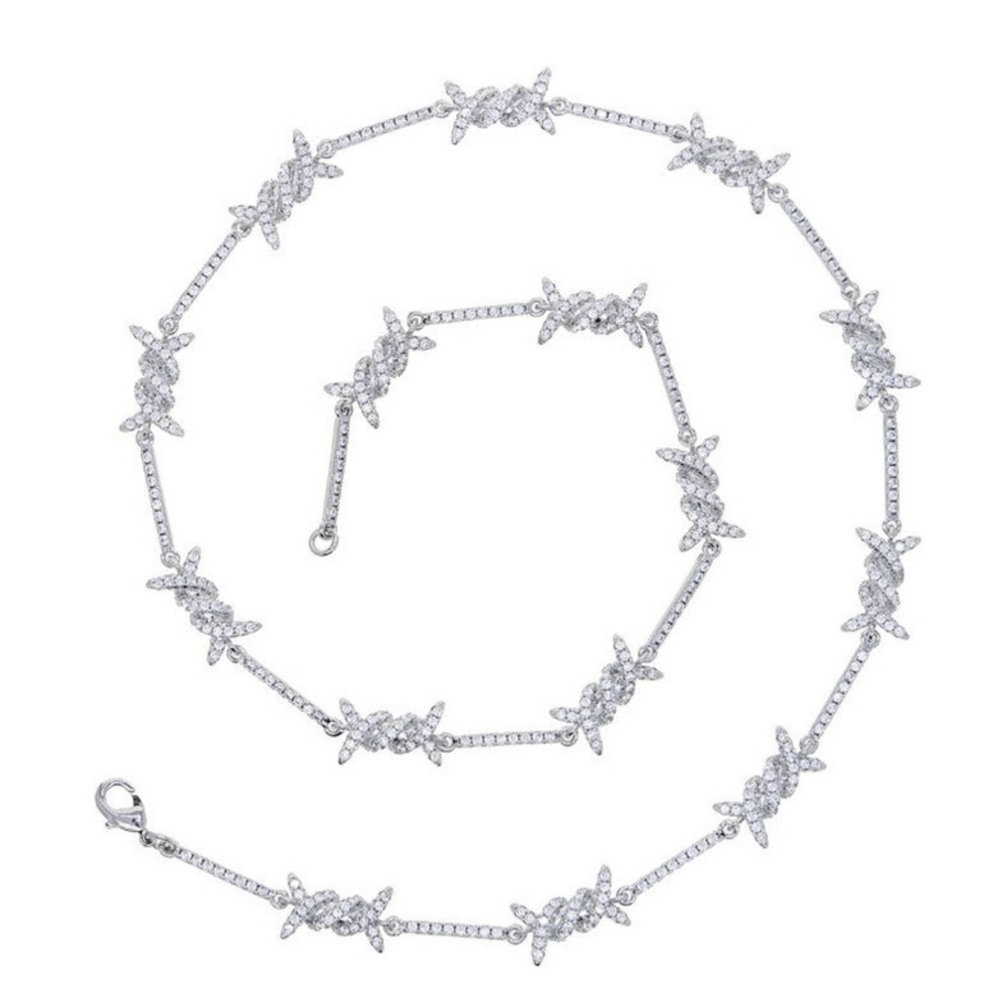 5A+ CZ One Row Barbed Wire Chain