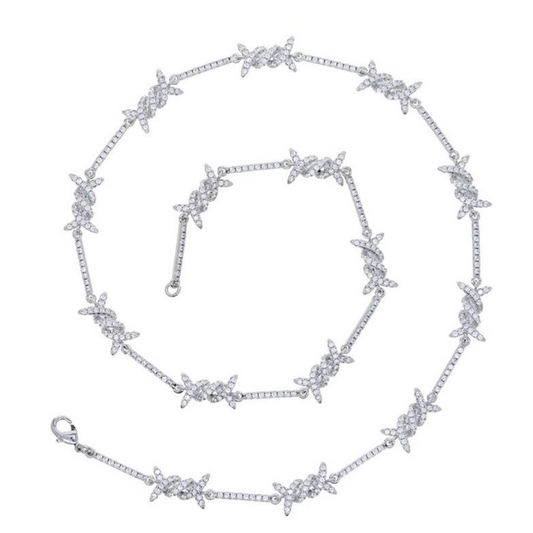 5A+ CZ One Row Barbed Wire Chain