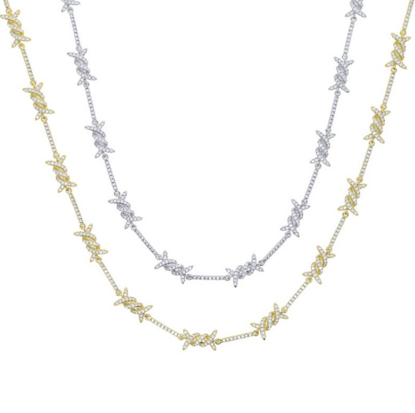5A+ CZ One Row Barbed Wire Chain