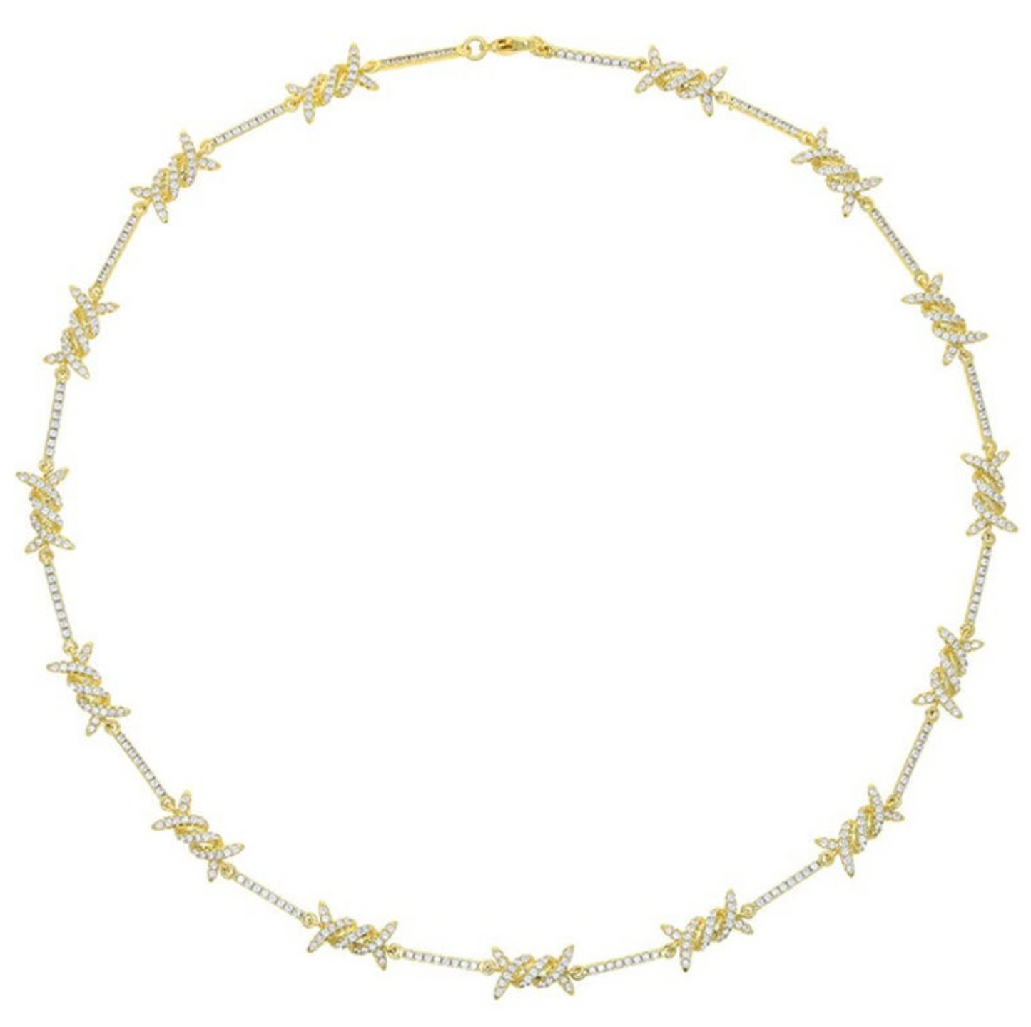 5A+ CZ One Row Barbed Wire Chain