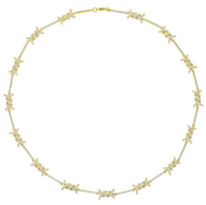 5A+ CZ One Row Barbed Wire Chain
