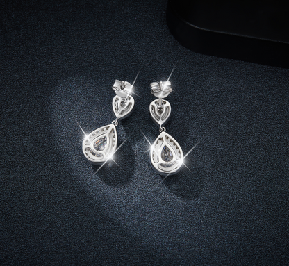 VVS1 Moissanite 2 Carat Pear 6x9mm Earrings