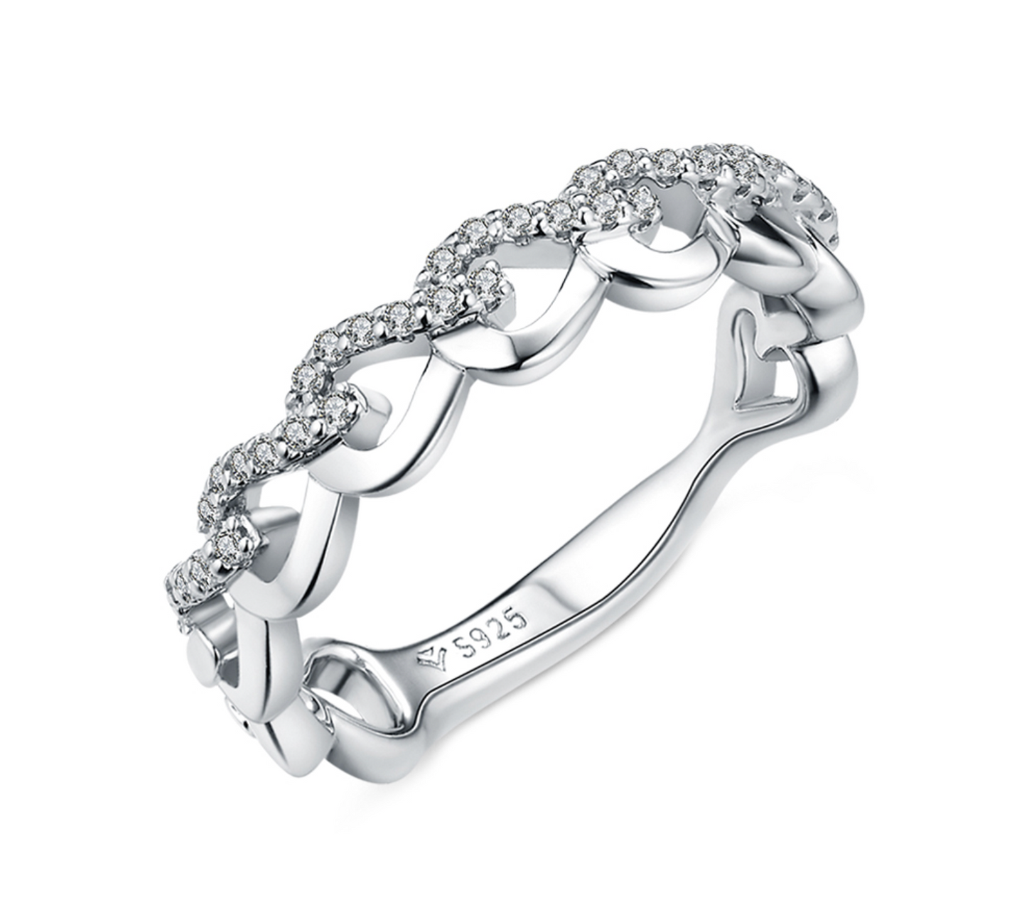 VVS1 Moissanite Woman Chain Ring