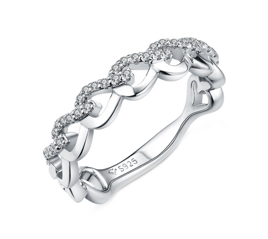 VVS1 Moissanite Woman Chain Ring