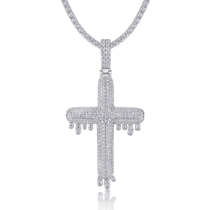 VVS1 Moissanite Hip Hop Cross Pendant