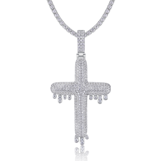 VVS1 Moissanite Hip Hop Cross Pendant