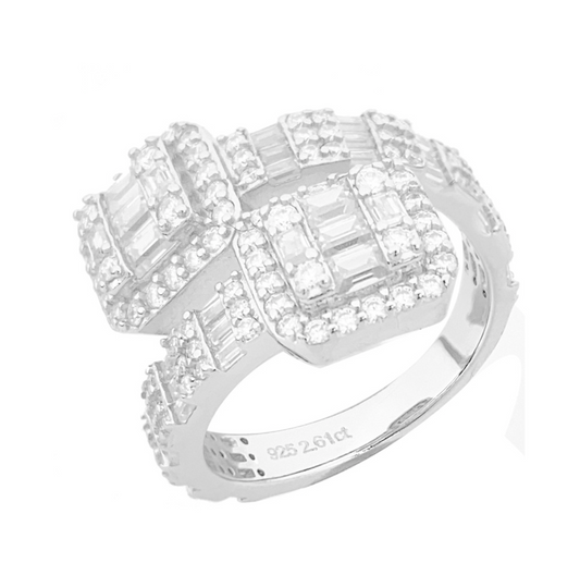 VVS1 Moissanite Hip Hop Baguette Style Ring