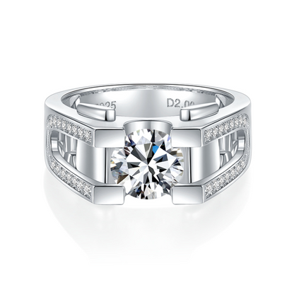 VVS1 Moissanite U-Shape Rapper Ring