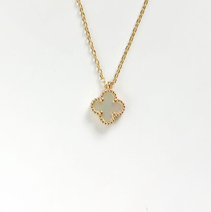 Mother of Pearl Four Leaf Clover Chain