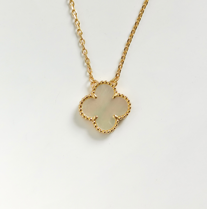 Mother of Pearl Four Leaf Clover Chain