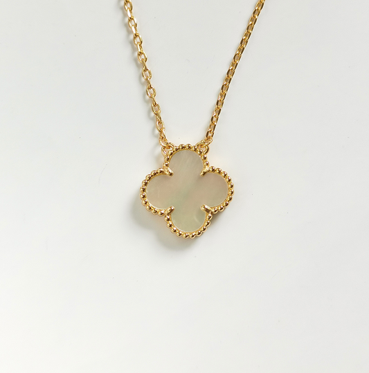 Mother of Pearl Four Leaf Clover Chain