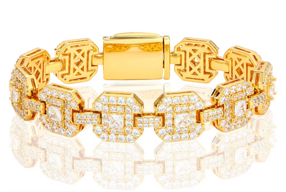 VVS1 Moissanite 12mm Square Shaped Bracelet