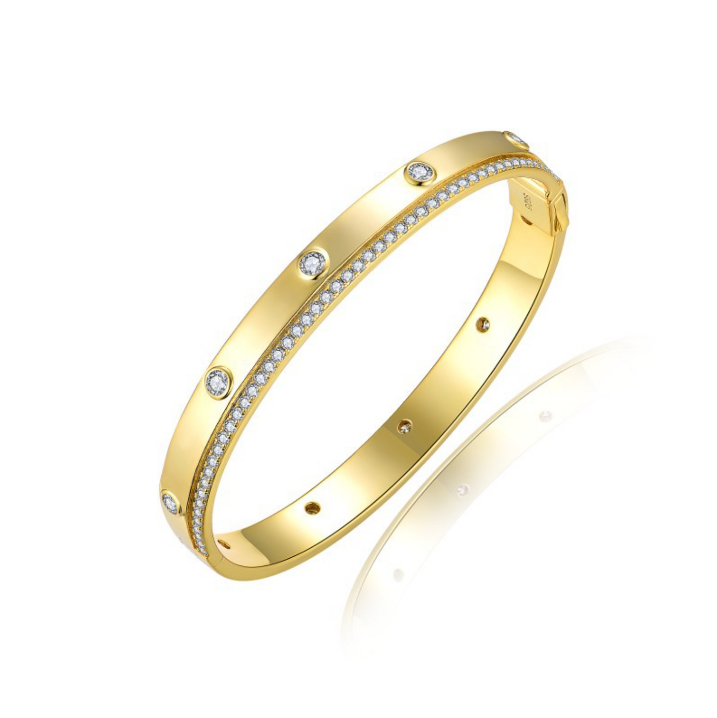 VVS1 Moissanite 1.6ct Chunky Bangles Bracelet