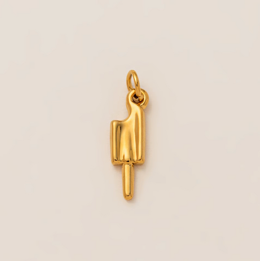 Ice Cream Pendant - Gold Plated