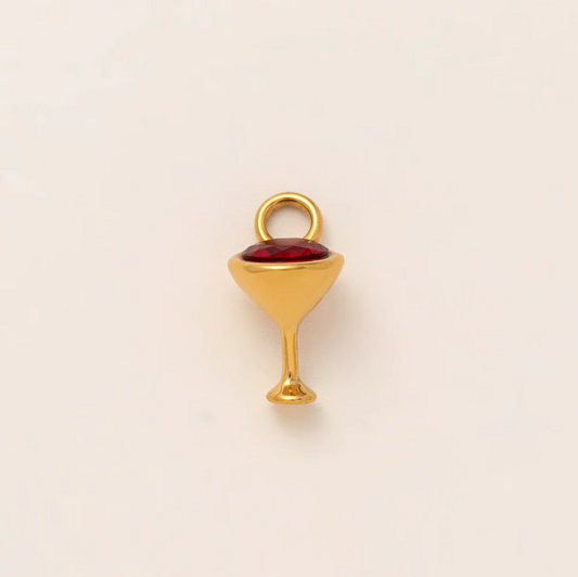 Wine Glass Pendant - Gold Plated