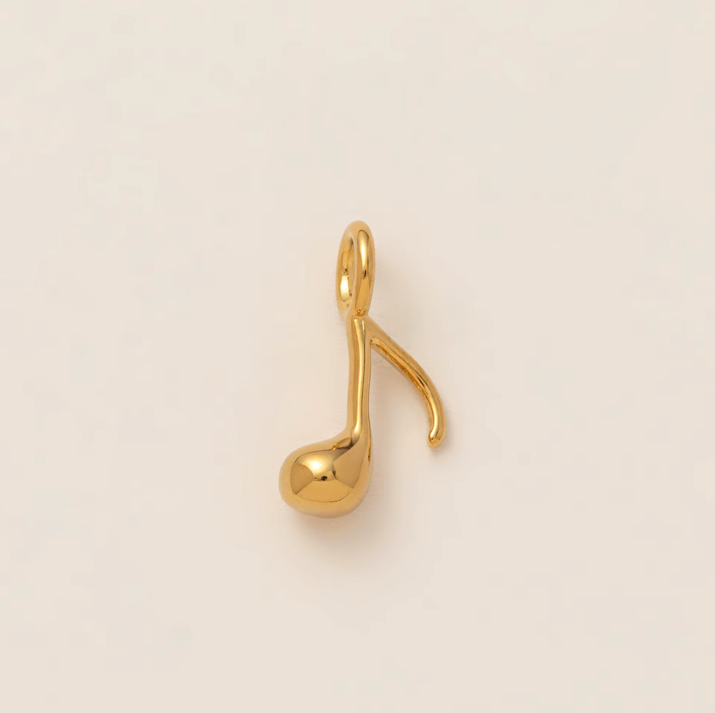 Music Note Pendant - Gold Plated