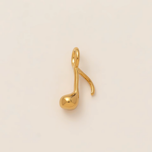 Music Note Pendant - Gold Plated