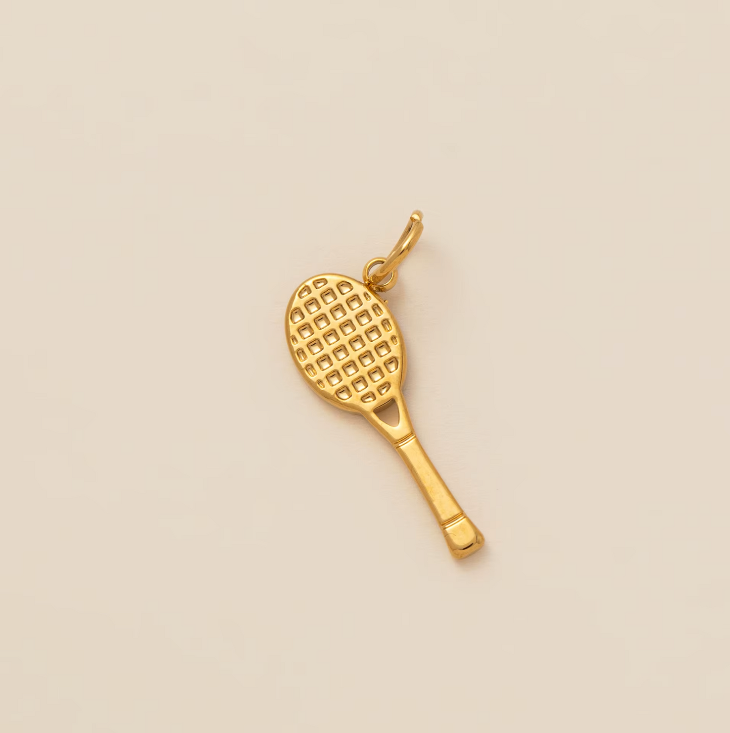 Tennis Racket Pendant - Gold Plated
