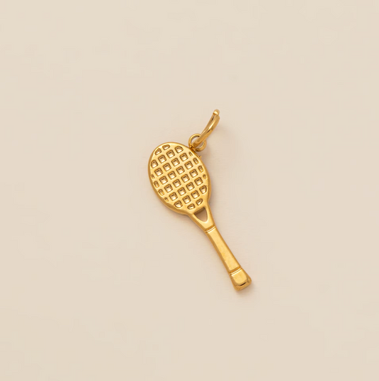 Tennis Racket Pendant - Gold Plated