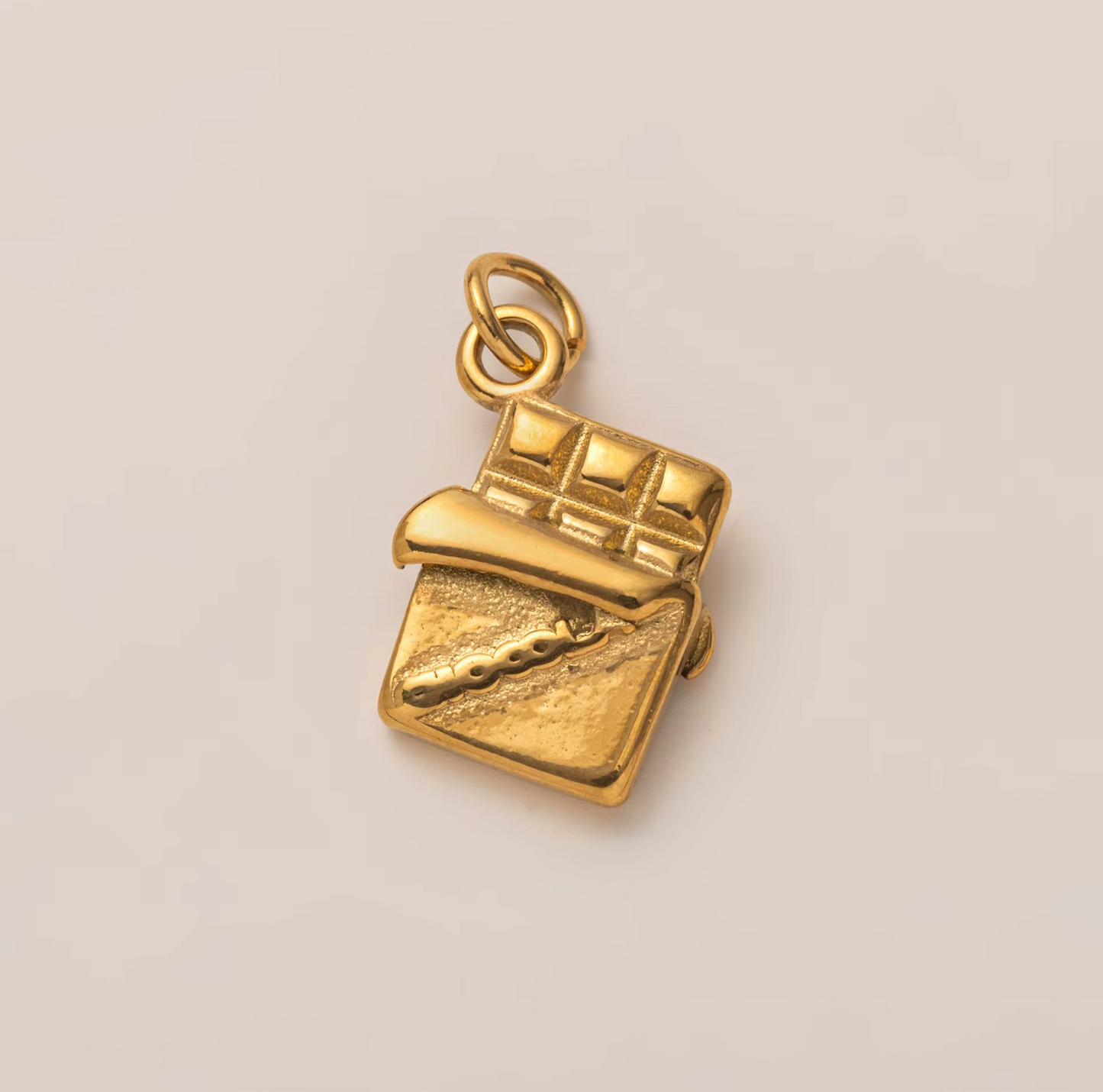 Chocolate Bar Pendant - Gold Plated