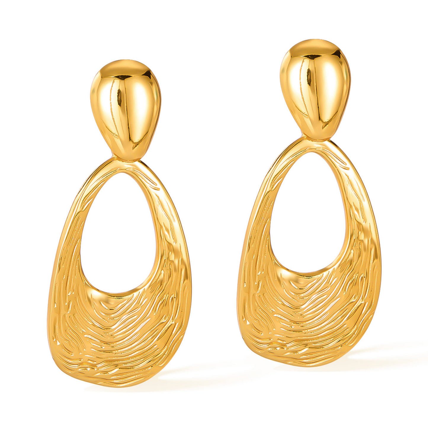 20mm x 45mm Drop Earrings - Gold Plated