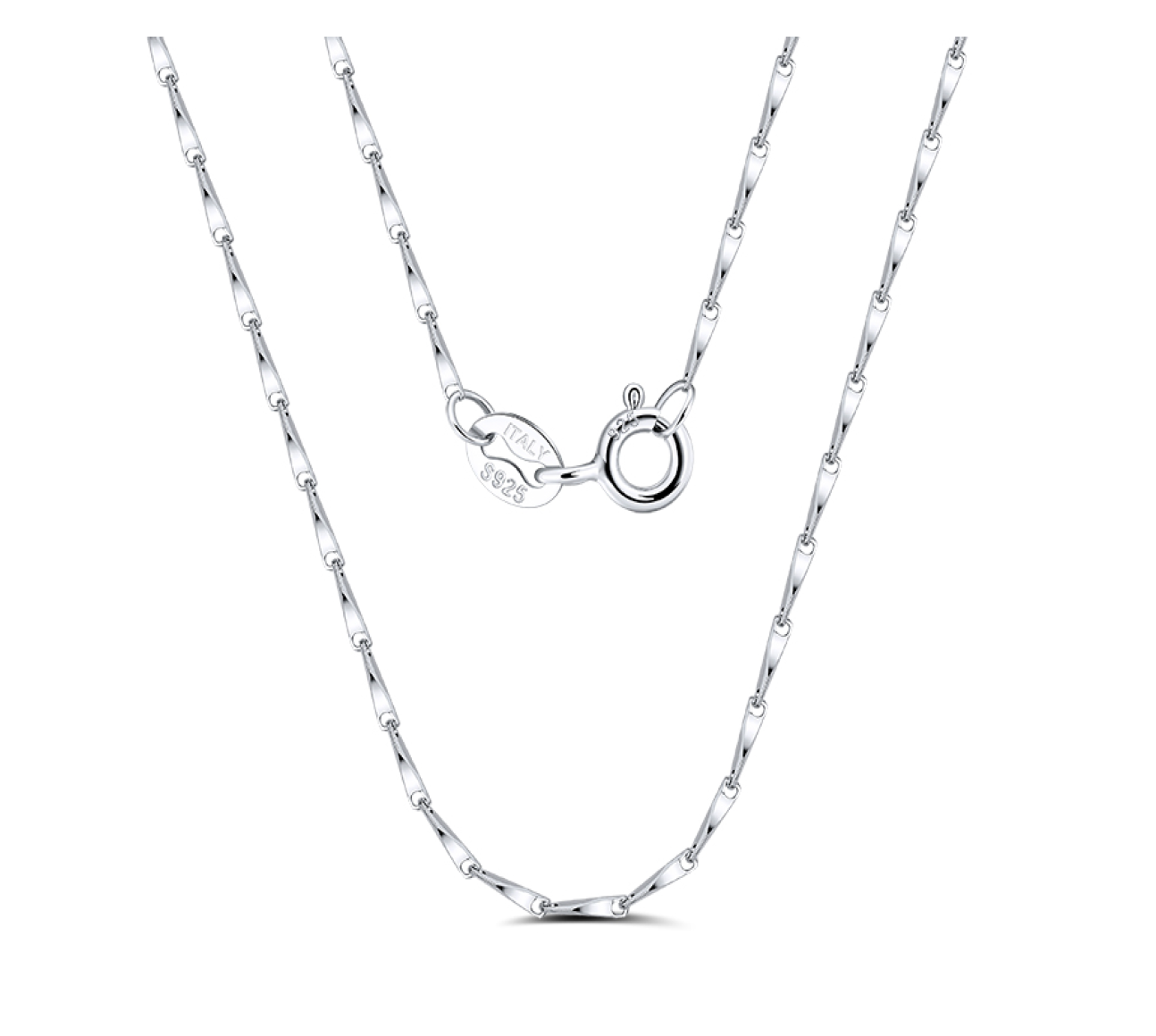 1mm Seed Chain - Rhodium Plated