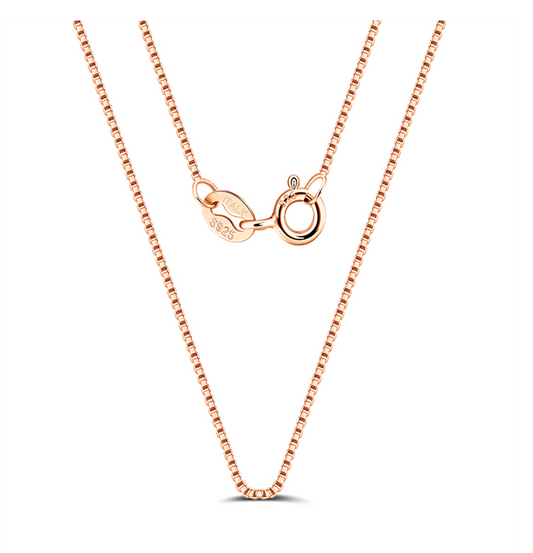 0.6mm Box Chain - Rose Gold Plated