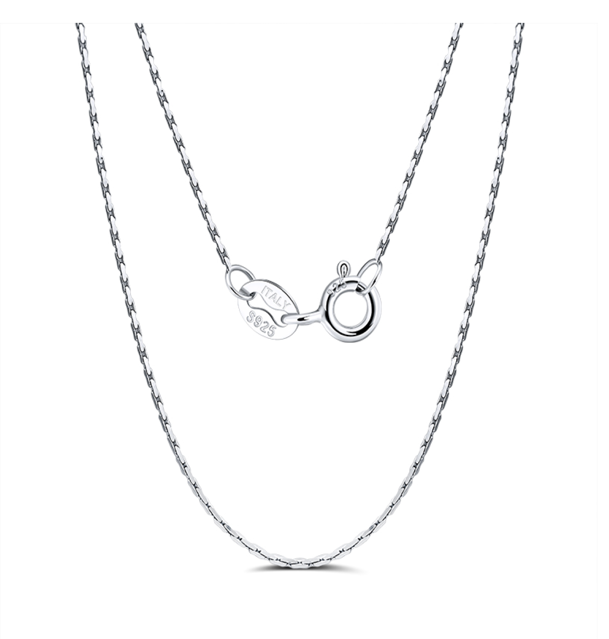 0.6mm Bamboo Chain - Rhodium Plated