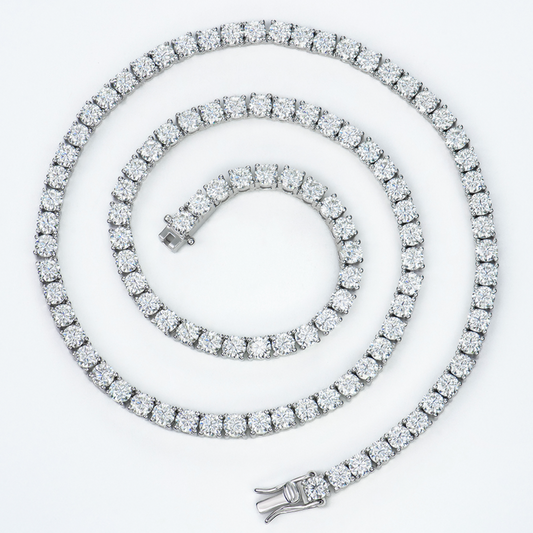 VVS1 Moissanite 4mm Tennis Chain