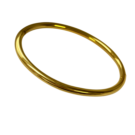 Simple Cuff Bangle Bracelet – Gold Plated