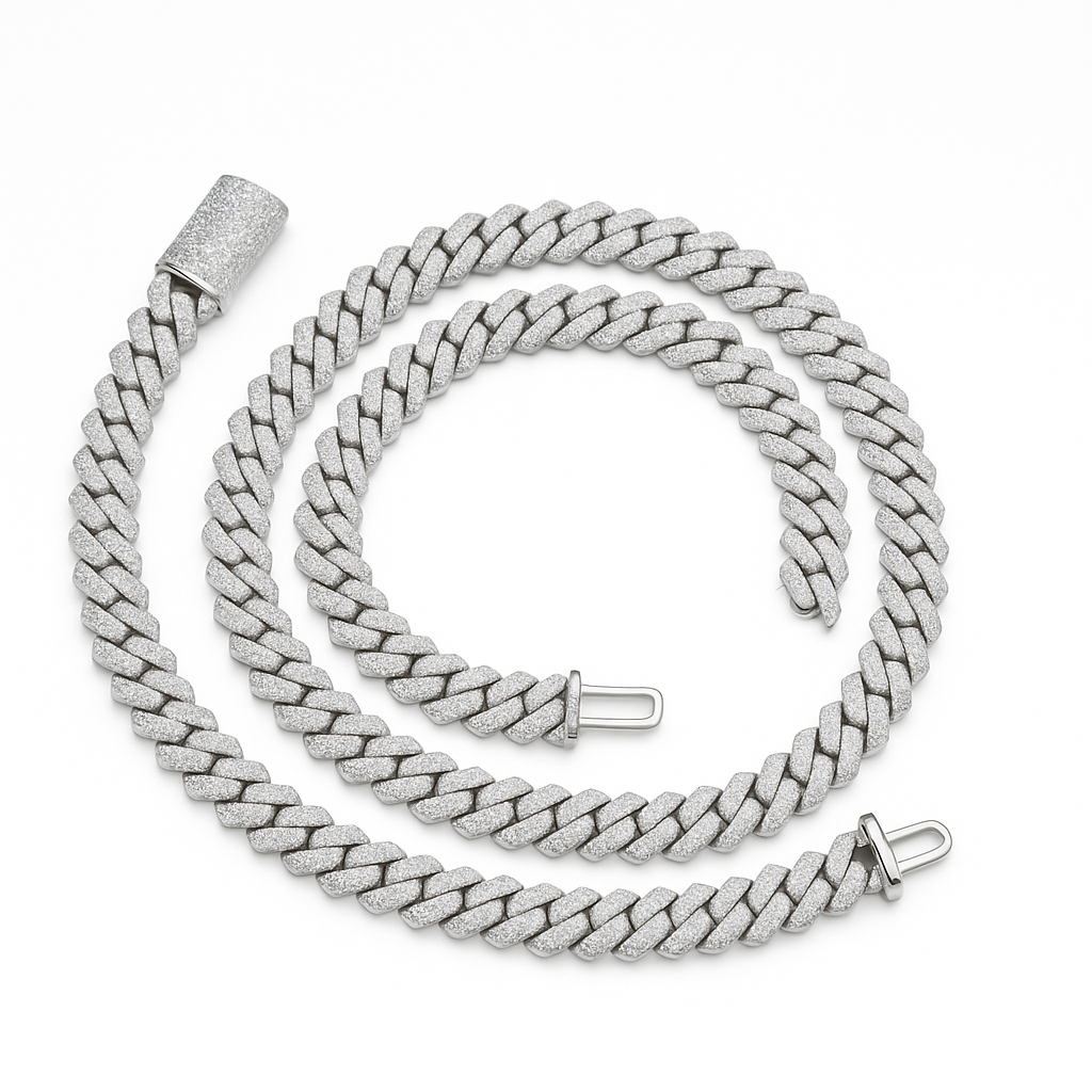 VVS1 Moissanite 10mm Two Rows Cuban Link Chain & Bracelet