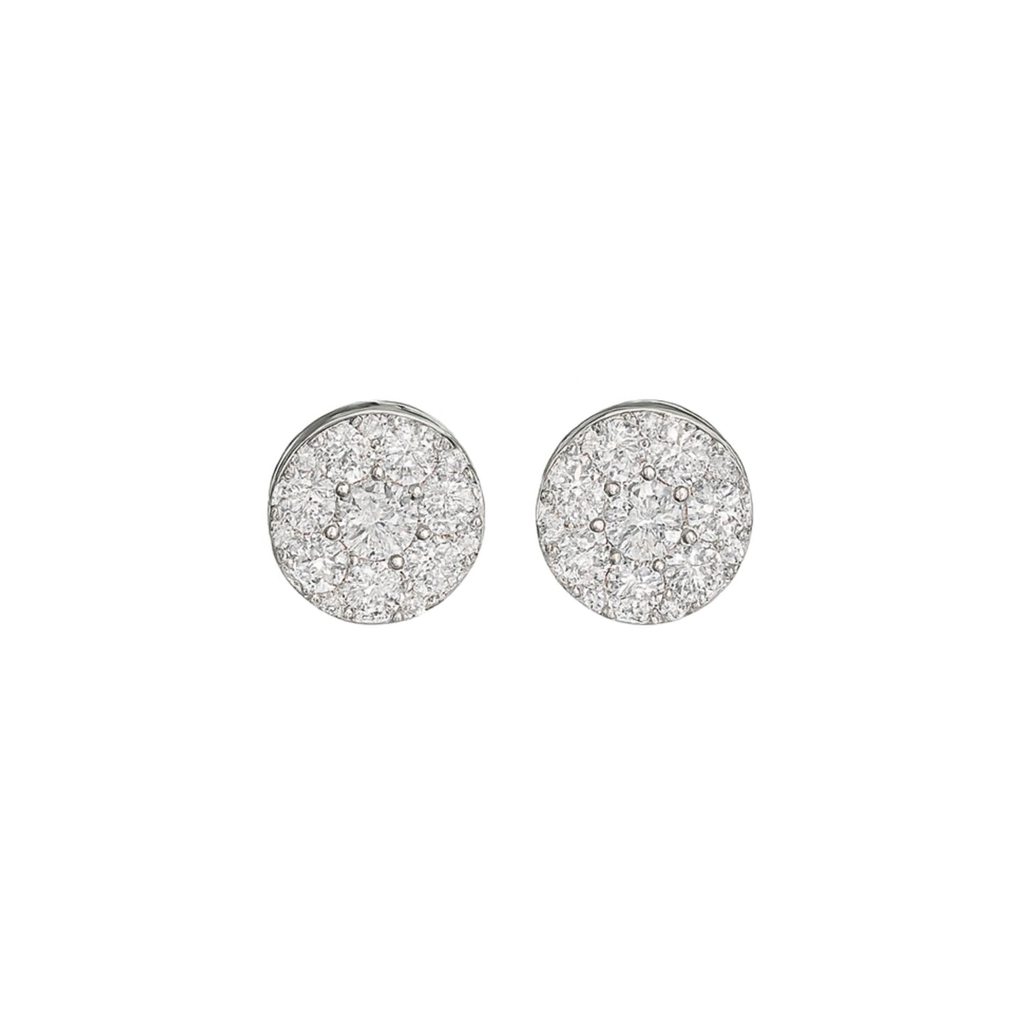 VVS1 Moissanite 11mm Rounded Stud Earrings