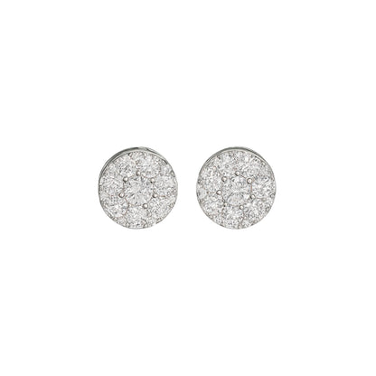 VVS1 Moissanite 11mm Rounded Stud Earrings