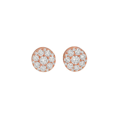 VVS1 Moissanite 11mm Rounded Stud Earrings