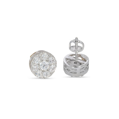 VVS1 Moissanite 11mm Rounded Stud Earrings