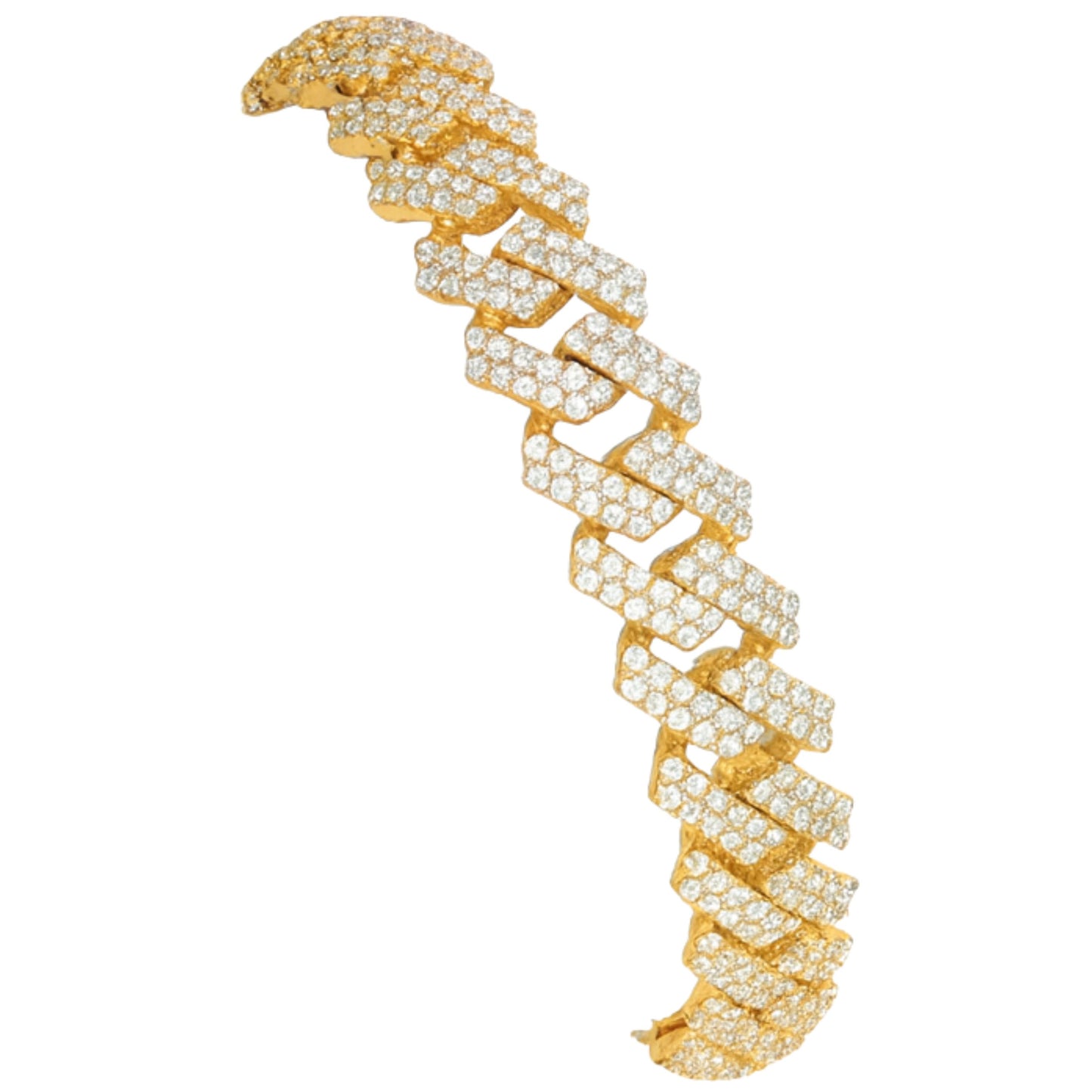 VVS1 Moissanite 12mm Two Rows Cuban Link Bracelet