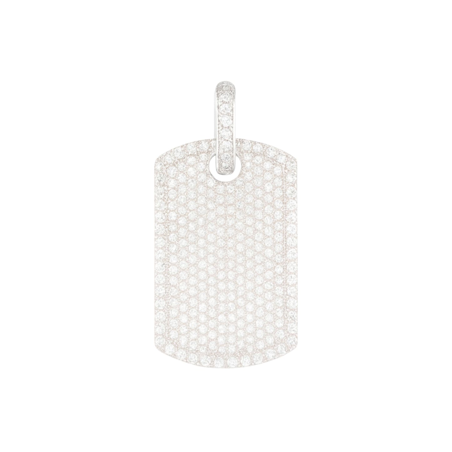 VVS1 Moissanite 22x35mm Dog Tag Pendant