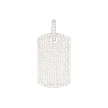 VVS1 Moissanite 22x35mm Dog Tag Pendant