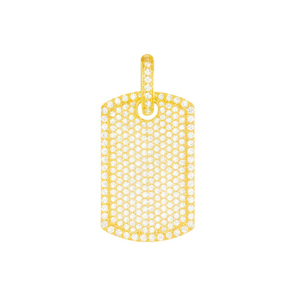 VVS1 Moissanite 22x35mm Dog Tag Pendant