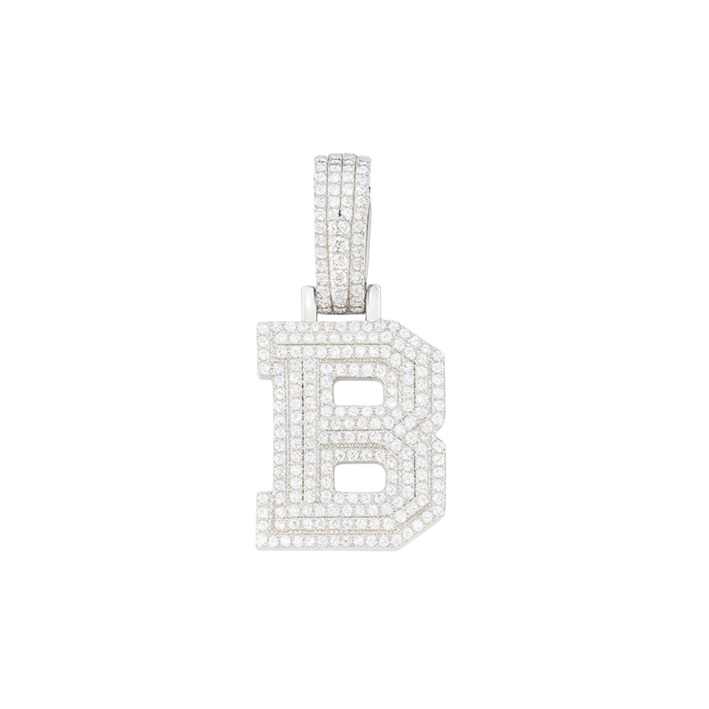 VVS1 Moissanite 23x18mm A-Z Letter Pendant