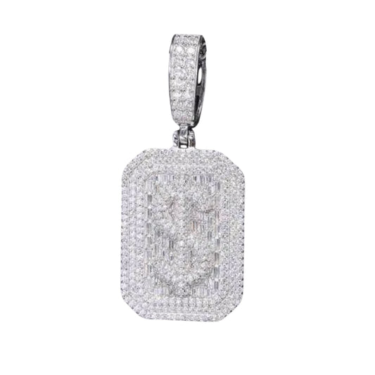 VVS1 Moissanite 46x20mm Dollar Sign Pendant